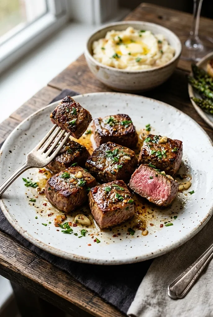 Garlic Butter Steak Bites 4 20 minute dinner recipe