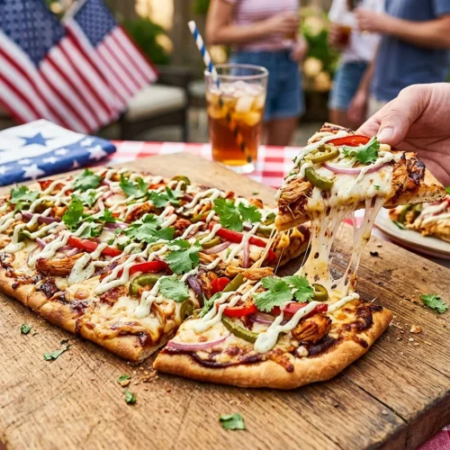 4th of July BBQ Chicken Flatbread
