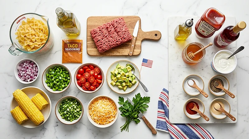 4th of july pasta salad