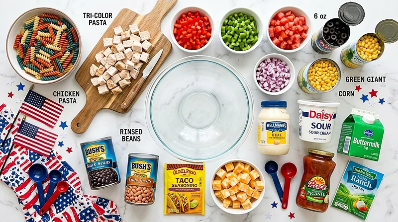 4th of july pasta salad