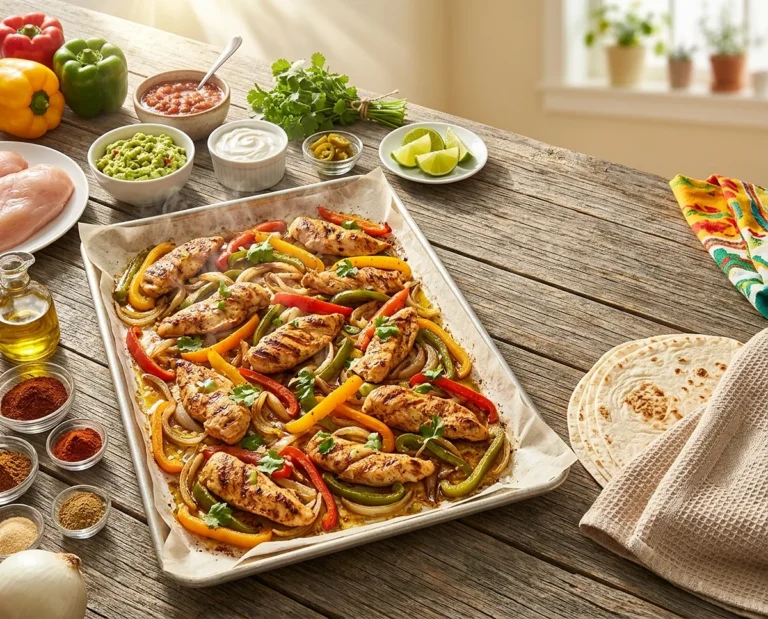 Baked Chicken Fajita Sheet Pan Dinner