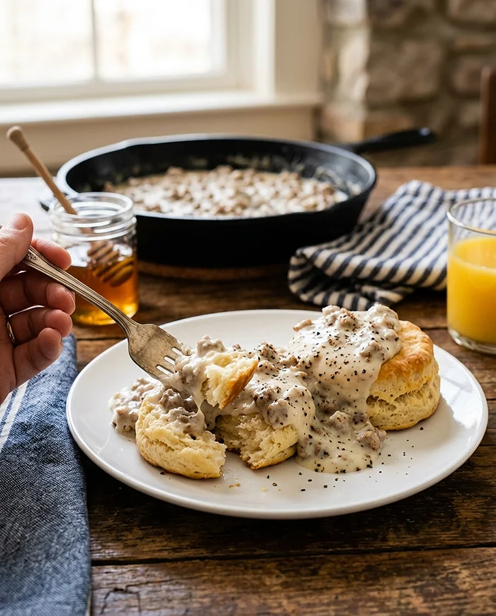 Biscuits and Sausage Gravy