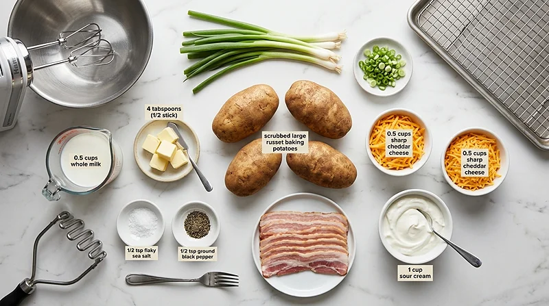 Twice Baked Potato Recipe 2 Cheesy Twice Baked Potatoes