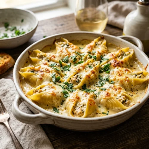Chicken Alfredo Stuffed Shells 5 Chicken Alfredo Stuffed Shells