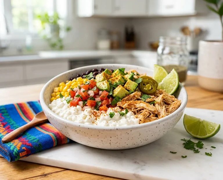 Chicken Taco Cottage Cheese Bowls