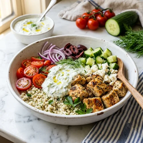 Chicken Tzatziki Protein Bowls 5 Chicken Tzatziki Protein Bowls