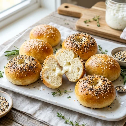 Cottage Cheese Bagel Bite