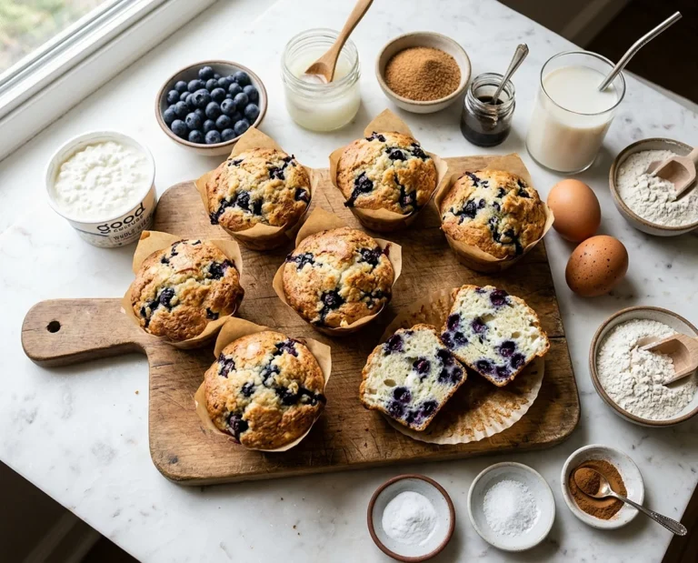 Cottage Cheese Blueberry Muffin Bowl