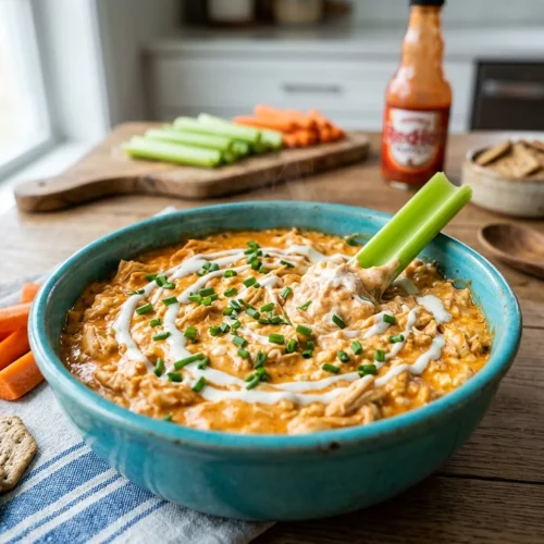 Cottage Cheese Buffalo Chicken Dip Bowl