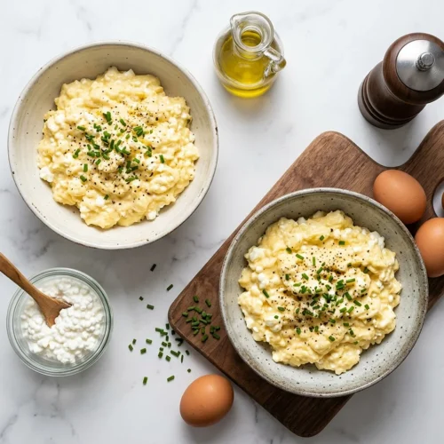 Cottage Cheese Scrambled Egg Bowls