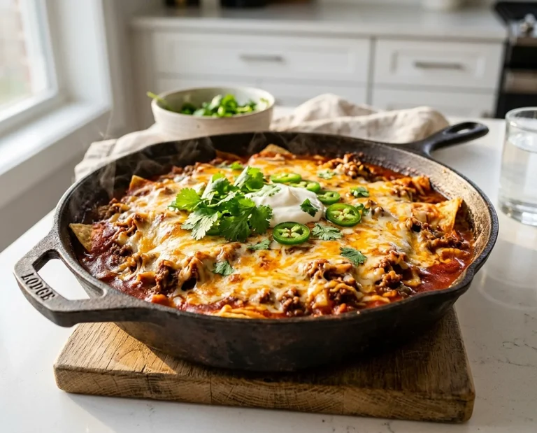Creamy Beef Enchilada Skillet