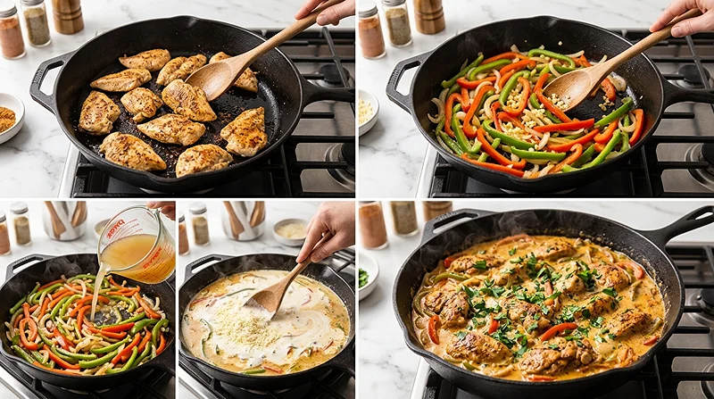 One Skillet Creamy Cajun Chicken 3 Creamy Chicken Recipe