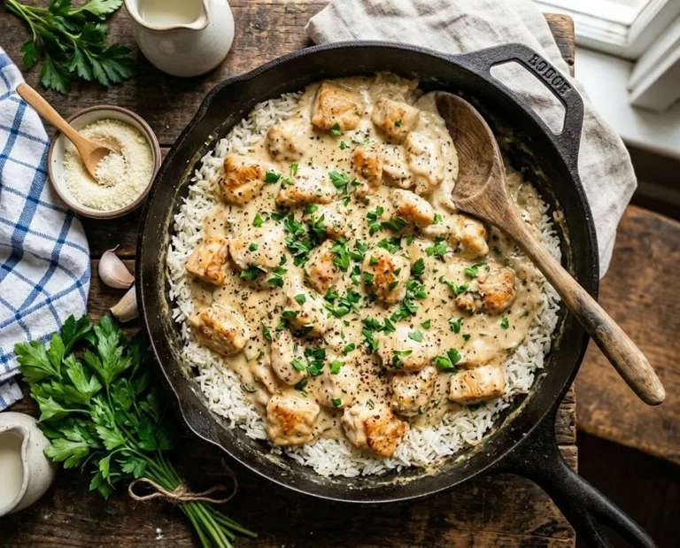 Creamy Smothered Chicken and Rice