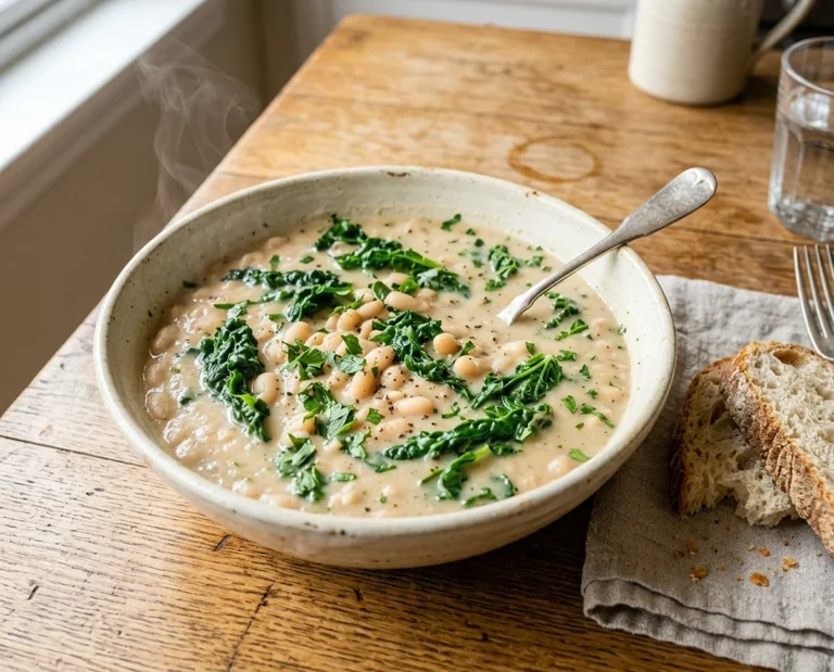 Creamy White Bean Soup with Kale