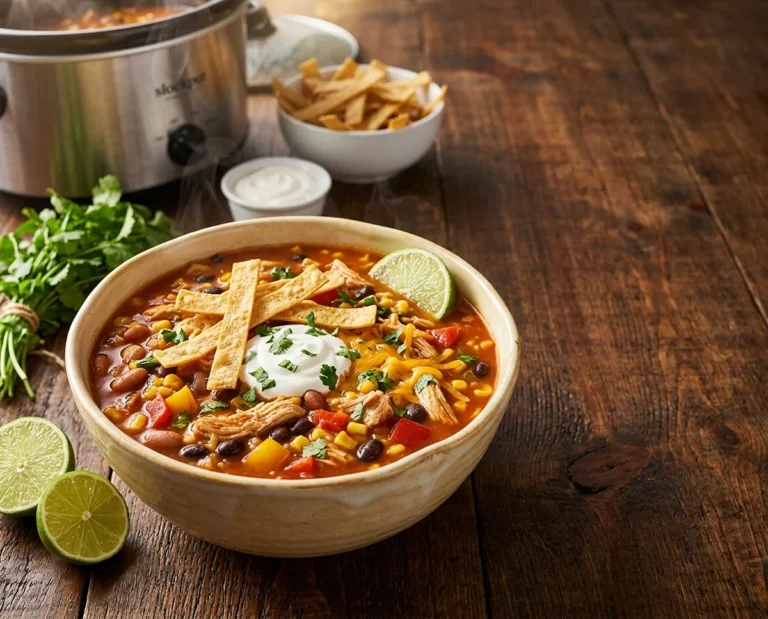Crockpot Chicken Tortilla Soup