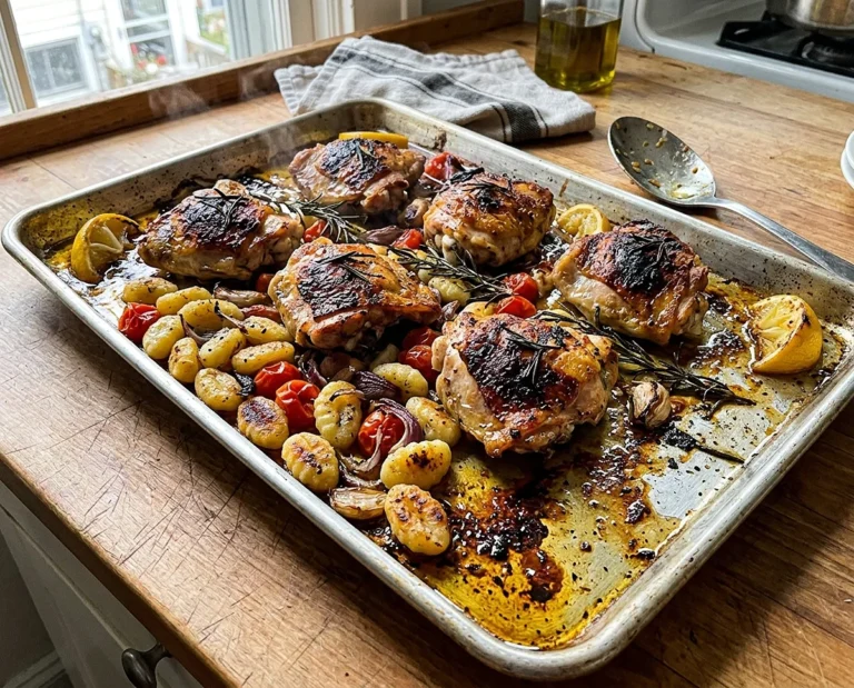 Garlic Herb Chicken Sheet Pan Gnocchi