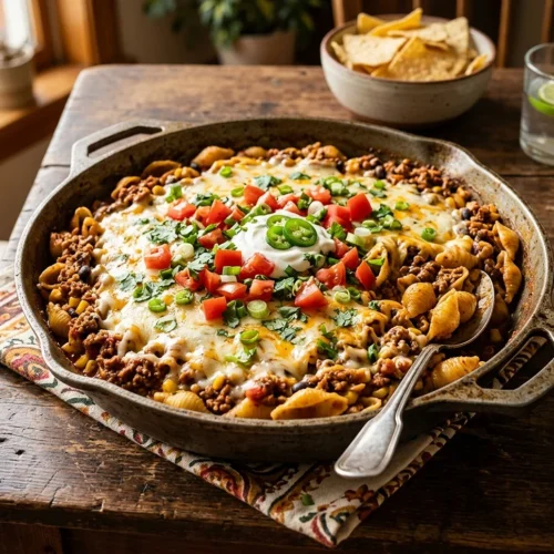 Ground Turkey Taco Pasta