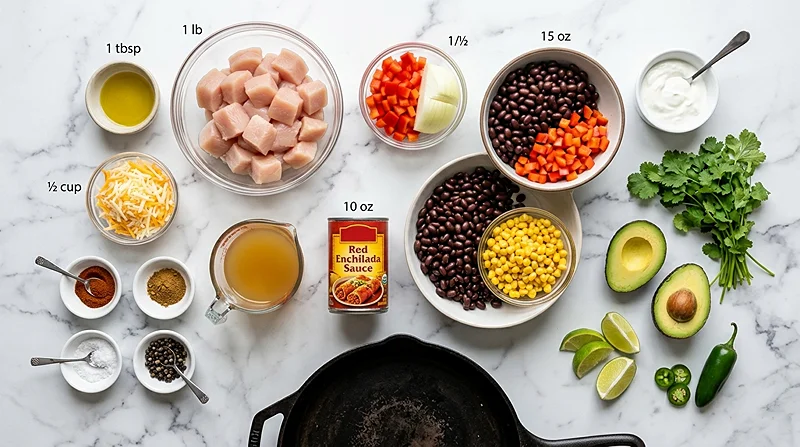 High Protein Chicken Enchilada Bowl 2 Healthy Enchilada Bowl