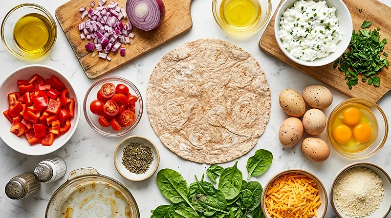 High Protein Cottage Cheese Wrap