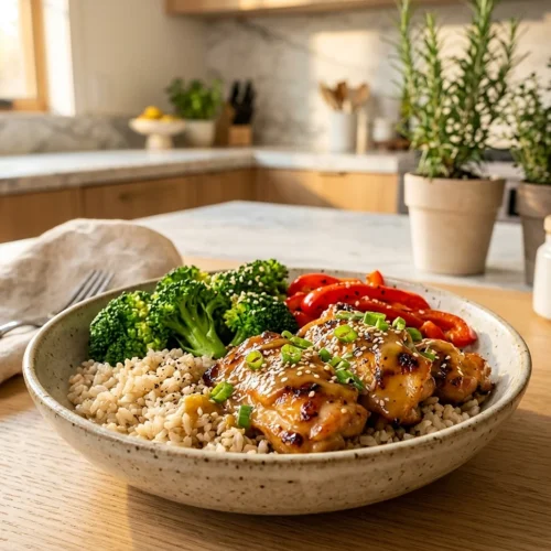 Honey Mustard Chicken Bowls 5 Honey Mustard Chicken Bowls