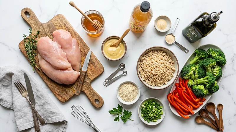Honey Mustard Chicken Bowls 2 Honey Mustard Chicken Meal Prep