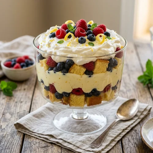 Lemon Berry Trifle 5 Lemon Berry Trifle