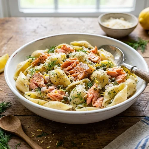 Lemon Dill Salmon Pasta Salad 5 Lemon Dill Salmon Pasta Salad
