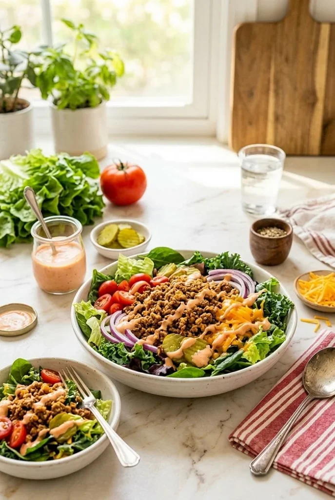 Low Carb Burger Salad