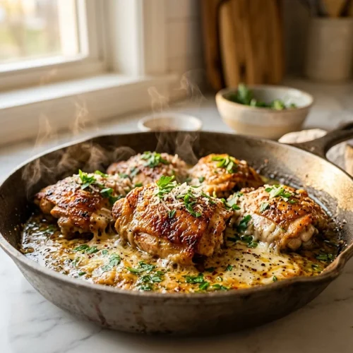 One Pan Garlic Parmesan Chicken 5 One Pan Garlic Parmesan Chicken