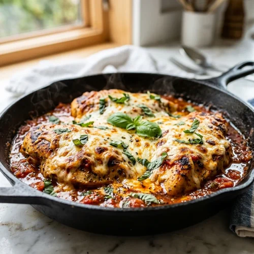 One Pan Mozzarella Chicken 5 One Pan Mozzarella Chicken