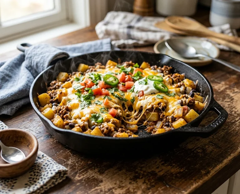 One Skillet Taco Potatoes