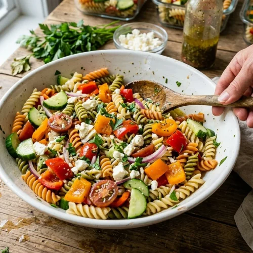 Pasta Salad Meal Prep with Veggies