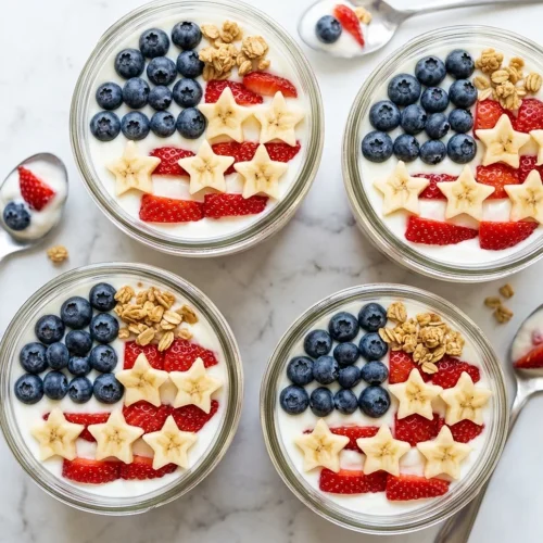 Patriotic Protein Fruit Yogurt Cups