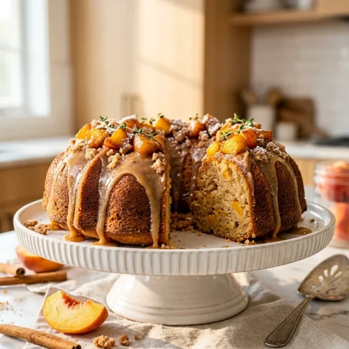 Peach Cobbler Bundt Cake Recipe