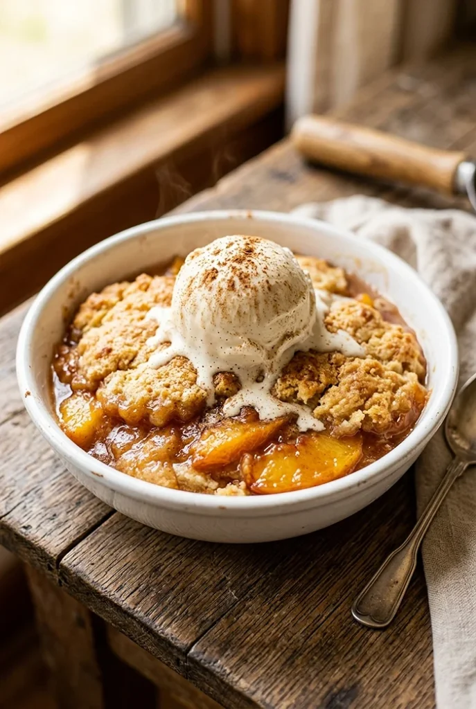 Peach Crisp and Cobbler