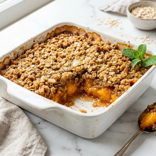 Peach Crumble Recipe with Oats