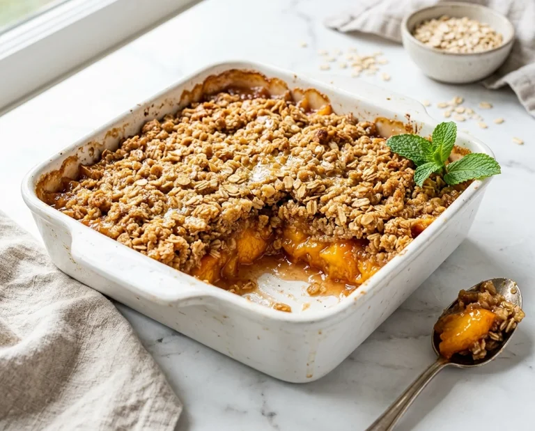 Peach Crumble Recipe with Oats