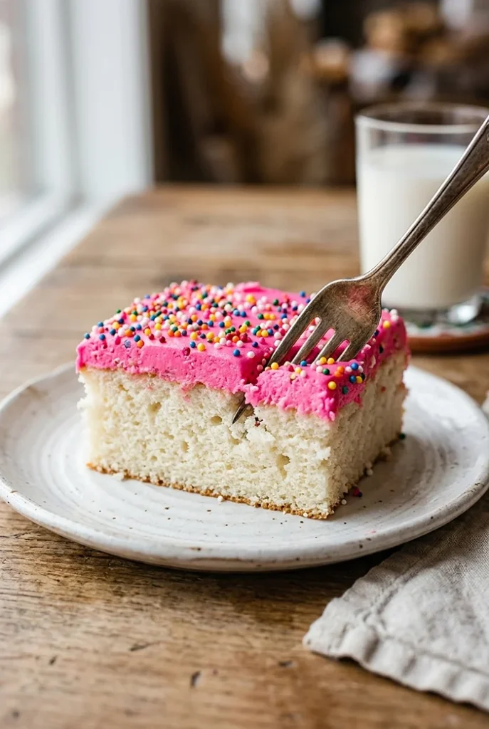 Cortadillo 4 Pink Frosted Cake