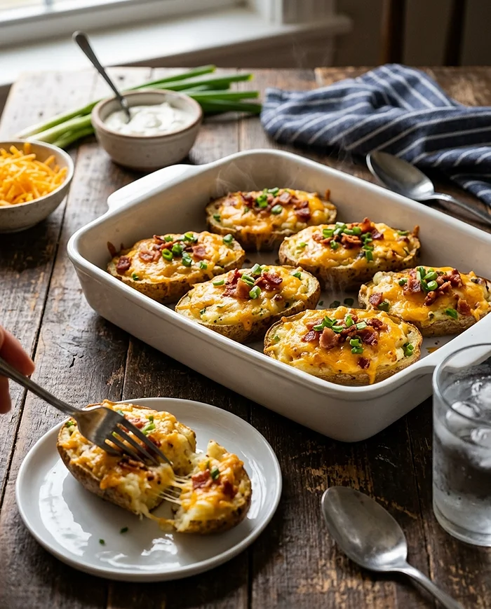 Twice Baked Potato Recipe 4 Potato Side Dish Recipe