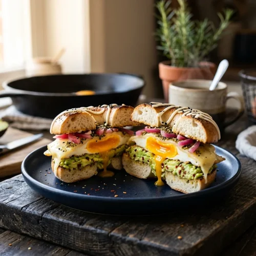 Protein Bagel Breakfast Sandwich 5 Protein Bagel Breakfast Sandwich