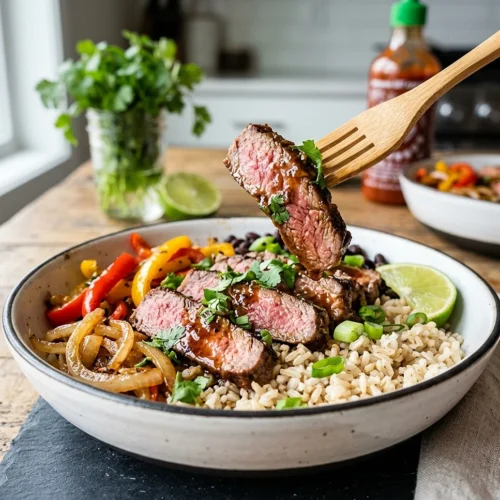 Steak and Rice Protein Bowls