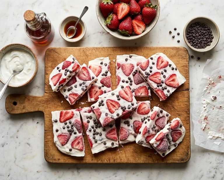 Strawberry Frozen Yogurt Bark