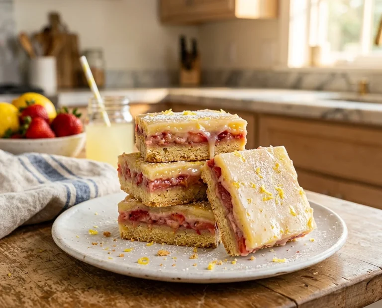 Strawberry Lemonade Cookie Bars