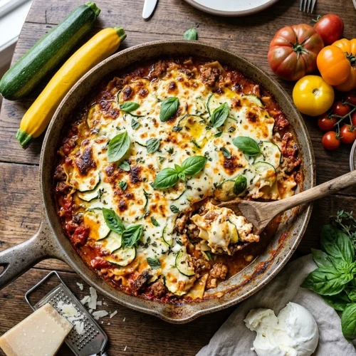 Summer Zucchini Lasagna Skillet