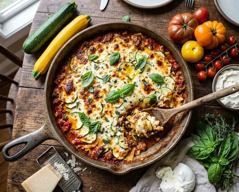 Summer Zucchini Lasagna Skillet