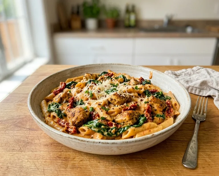 Sun-Dried Tomato Spinach Chicken Pasta