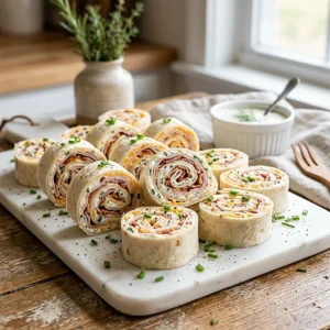 Turkey Bacon Ranch Pinwheels 5 Turkey Bacon Ranch Pinwheels
