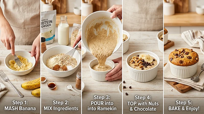 Protein Banana Bread Baked Oats 3 banana bread oatmeal bake
