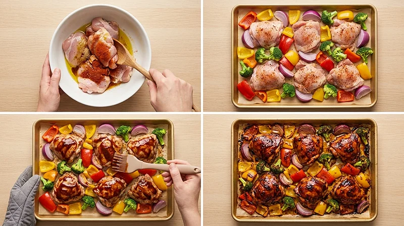 Sheet Pan BBQ Chicken Thighs 3 bbq chicken recipe