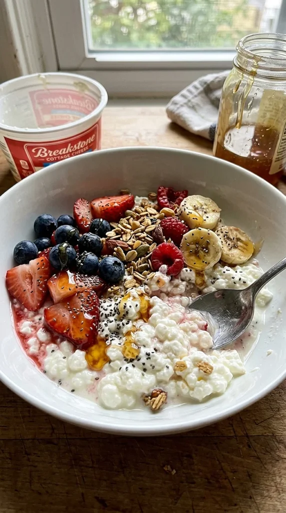 breakfast bowl with cottage cheese